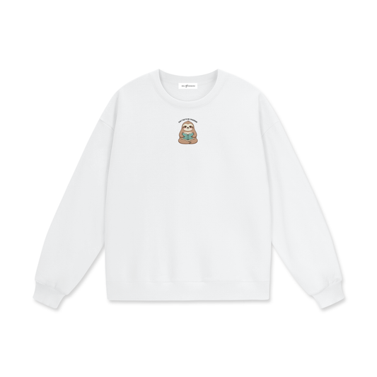 Don't Talk To Me I'm Reading (Sloth) Heavyweight Drop Shoulder Sweatshirt