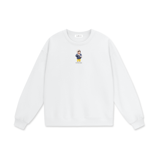 Winter Bear (Taehyung) Heavyweight Drop Shoulder Sweatshirt