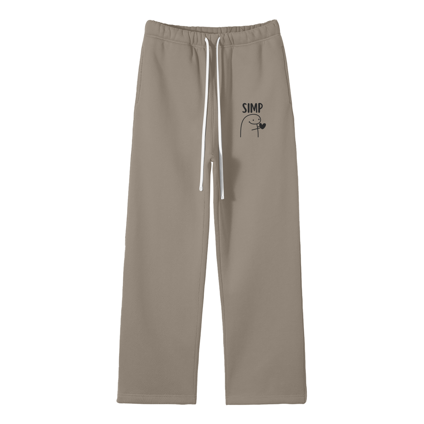 Simp Streetwear Fleece Straight Leg Pants