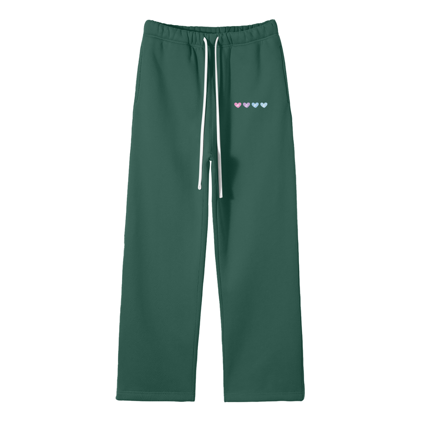 Hope (Heart) Streetwear Fleece Straight Leg Pants