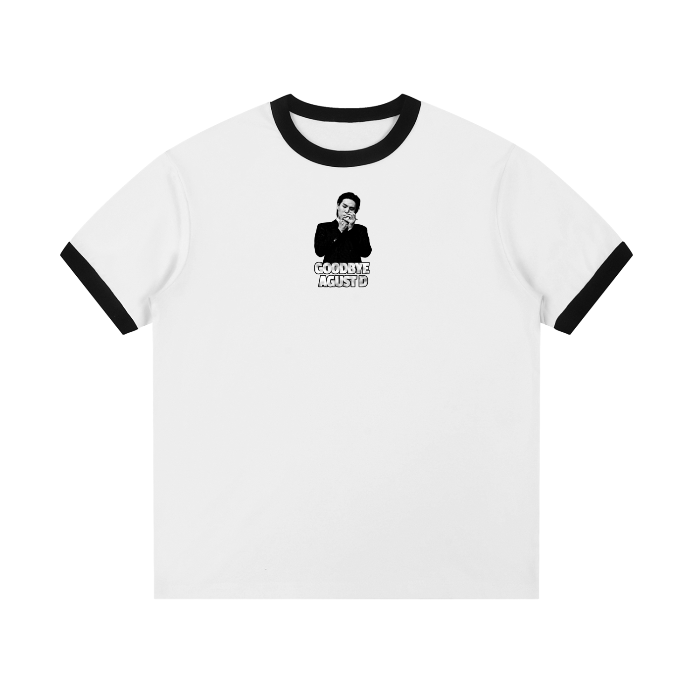 Goodbye Agust D Contrast Edge Ribbed Crewneck T-Shirt