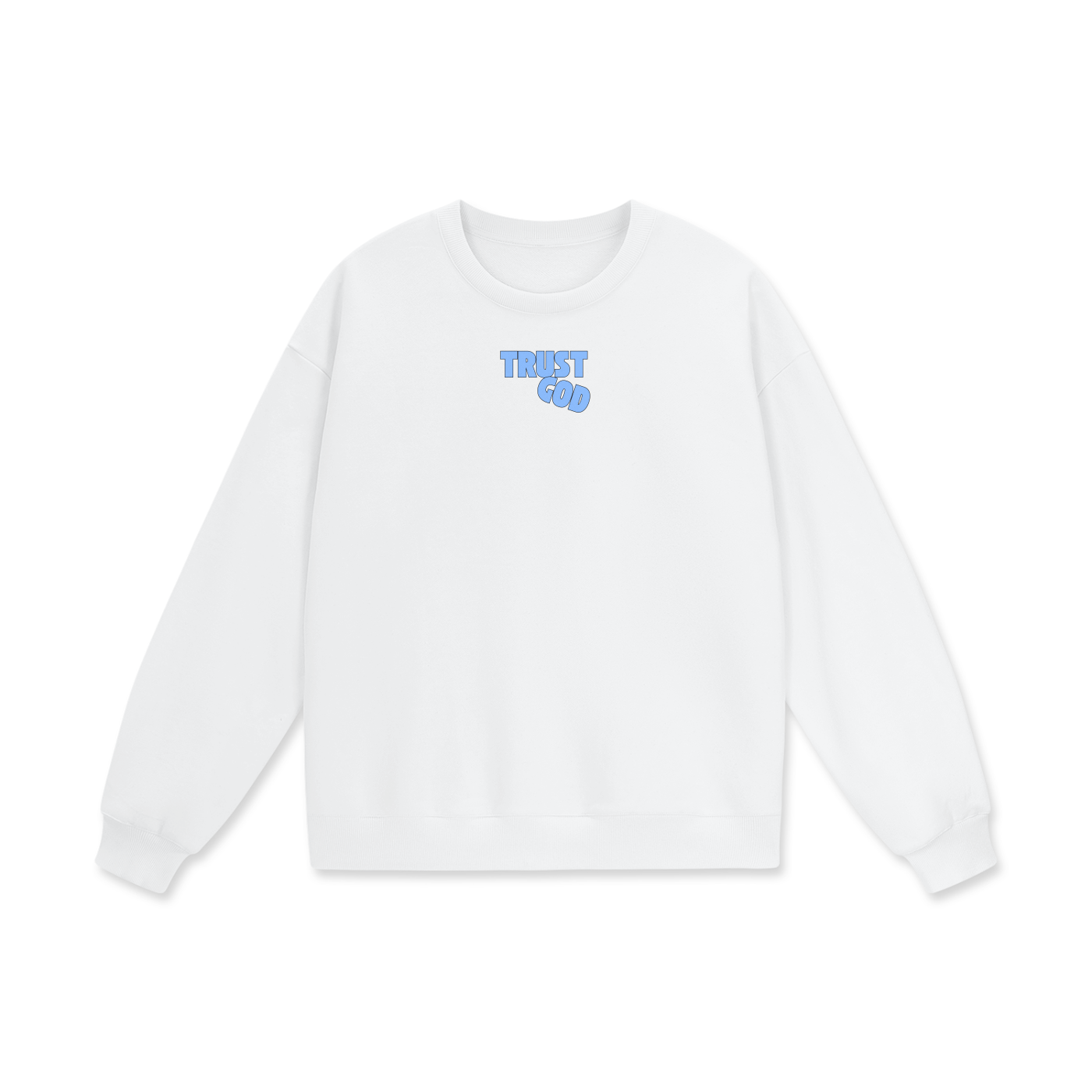 Trust God Heavyweight Drop Shoulder Oversized Fleece Sweatshirt