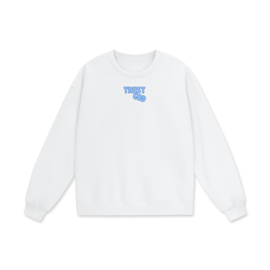 Trust God Heavyweight Drop Shoulder Oversized Fleece Sweatshirt