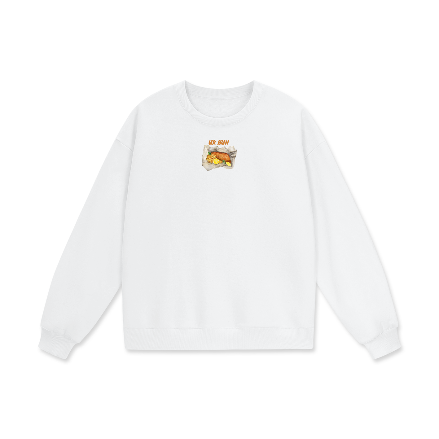 UK Hun (Chippy) Heavyweight Drop Shoulder Oversized Fleece Sweatshirt