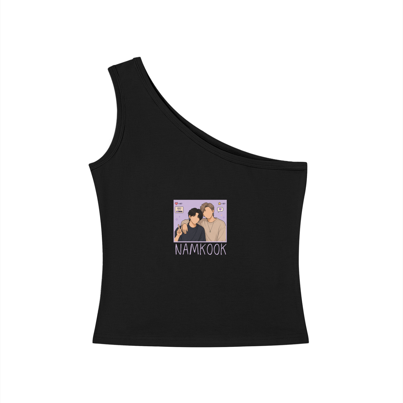 Namkook (Namjoon & Jungkook) One-Shoulder Crop T Shirt