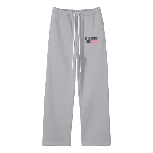 Do You Consent To This Holla Streetwear Fleece Straight Leg Pants