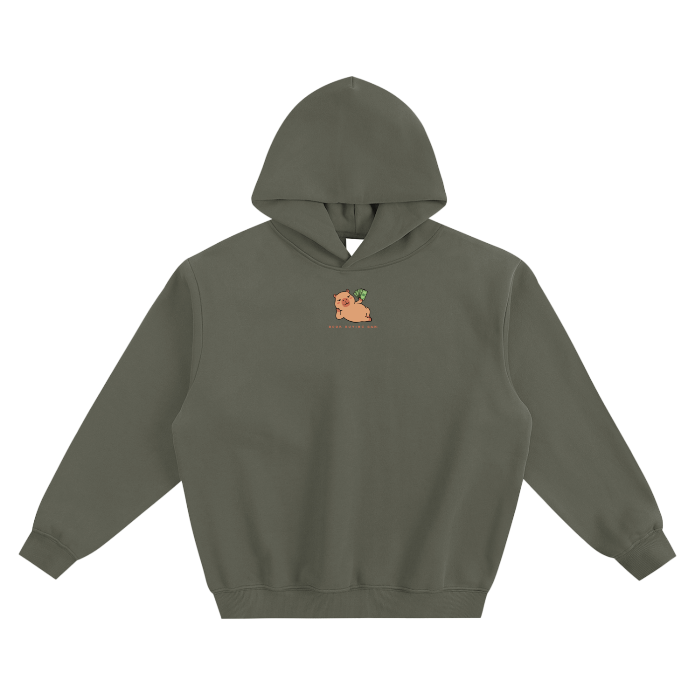 Book Buying Ban Fleeced Boxy Hoodie