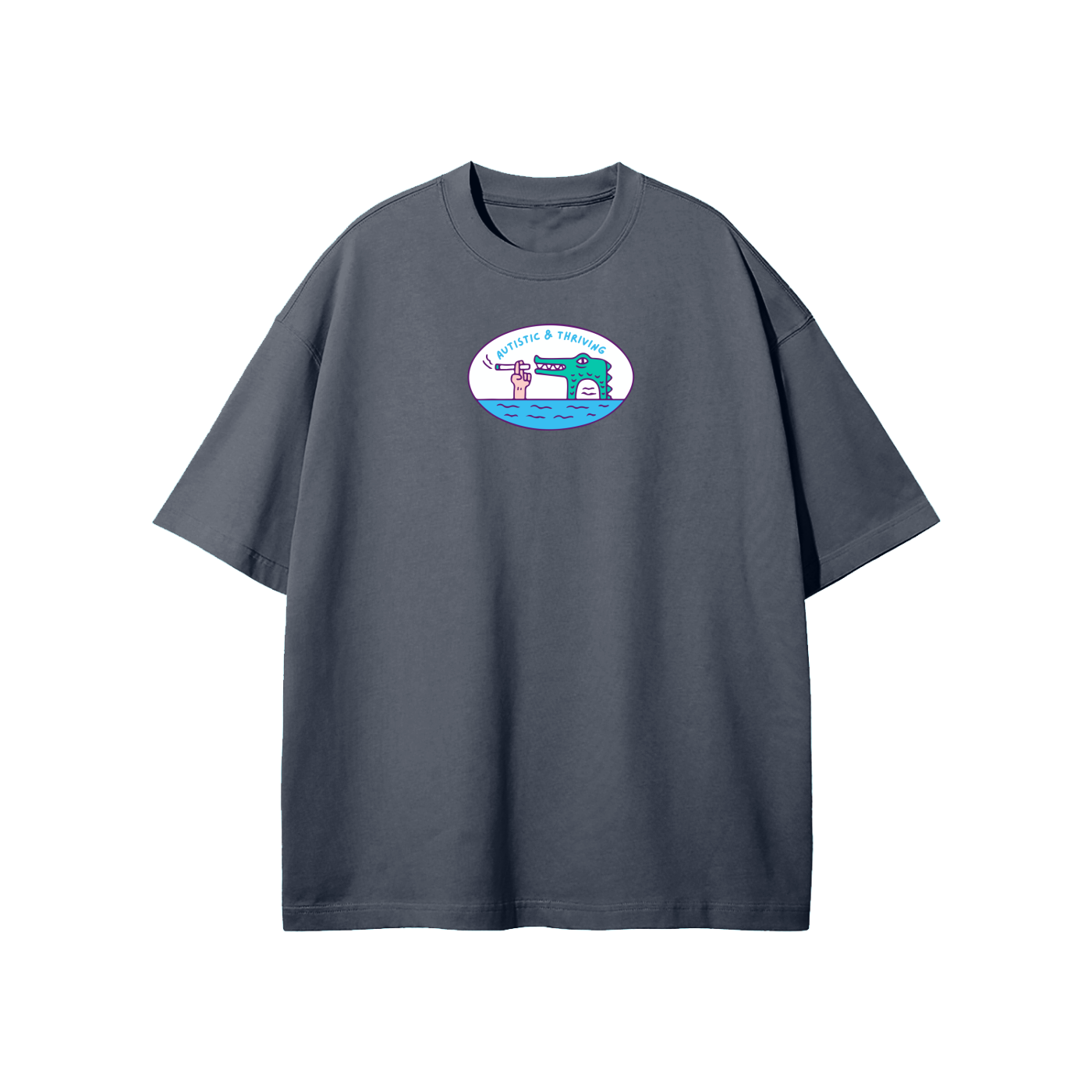 Autistic & Thriving (1) Streetwear Heavyweight Loose Fit T-Shirt