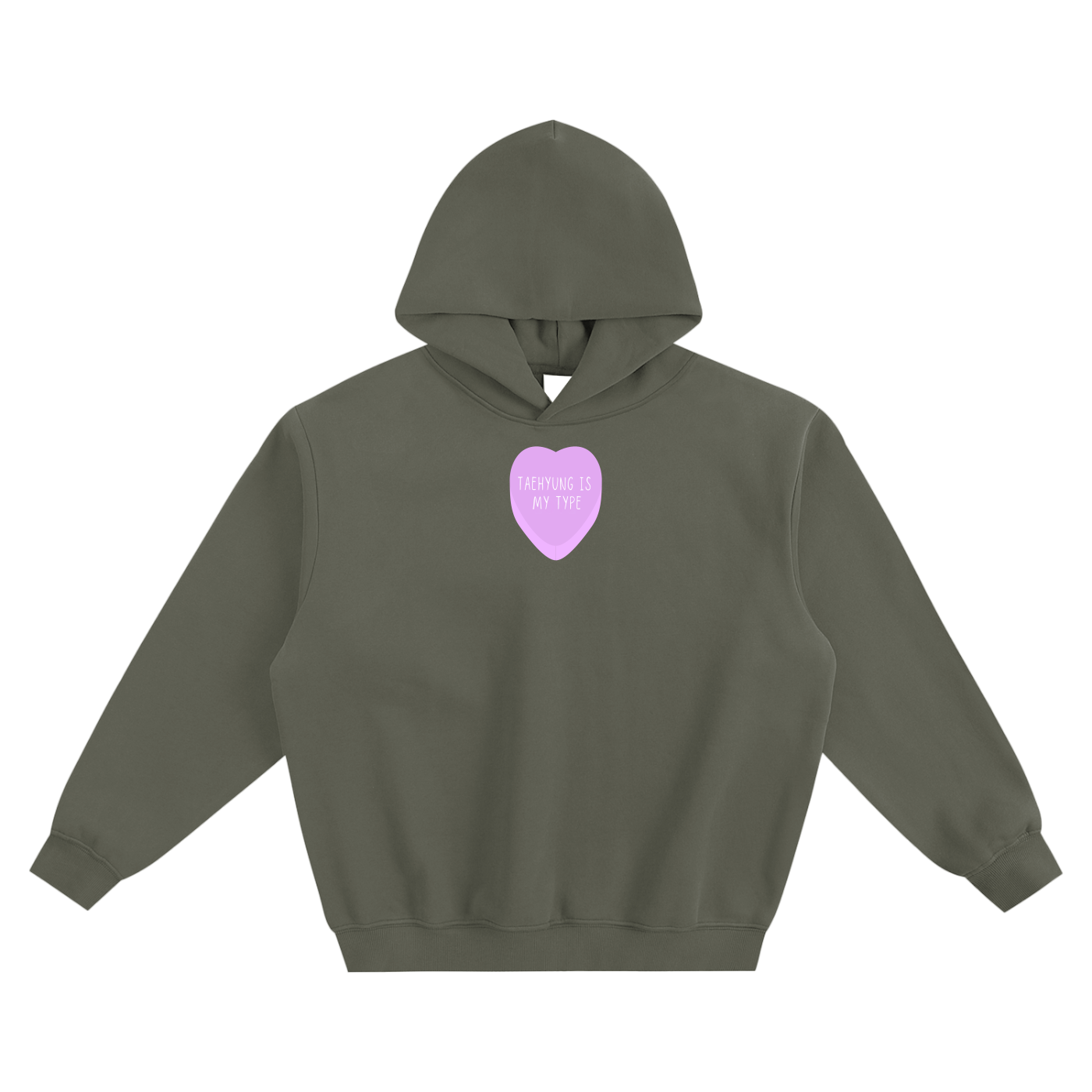 Taehyung Is My Type Fleeced Boxy Hoodie