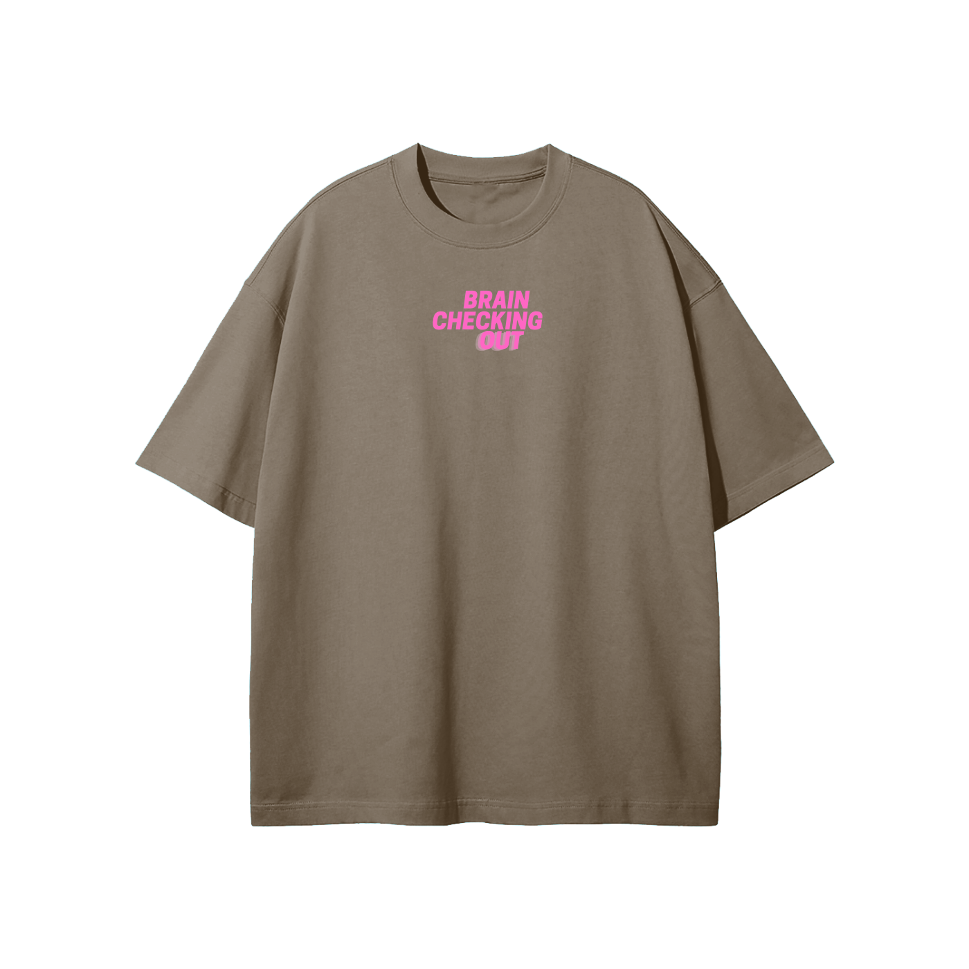 Brain Checking Out Streetwear Heavyweight Loose Fit T-Shirt