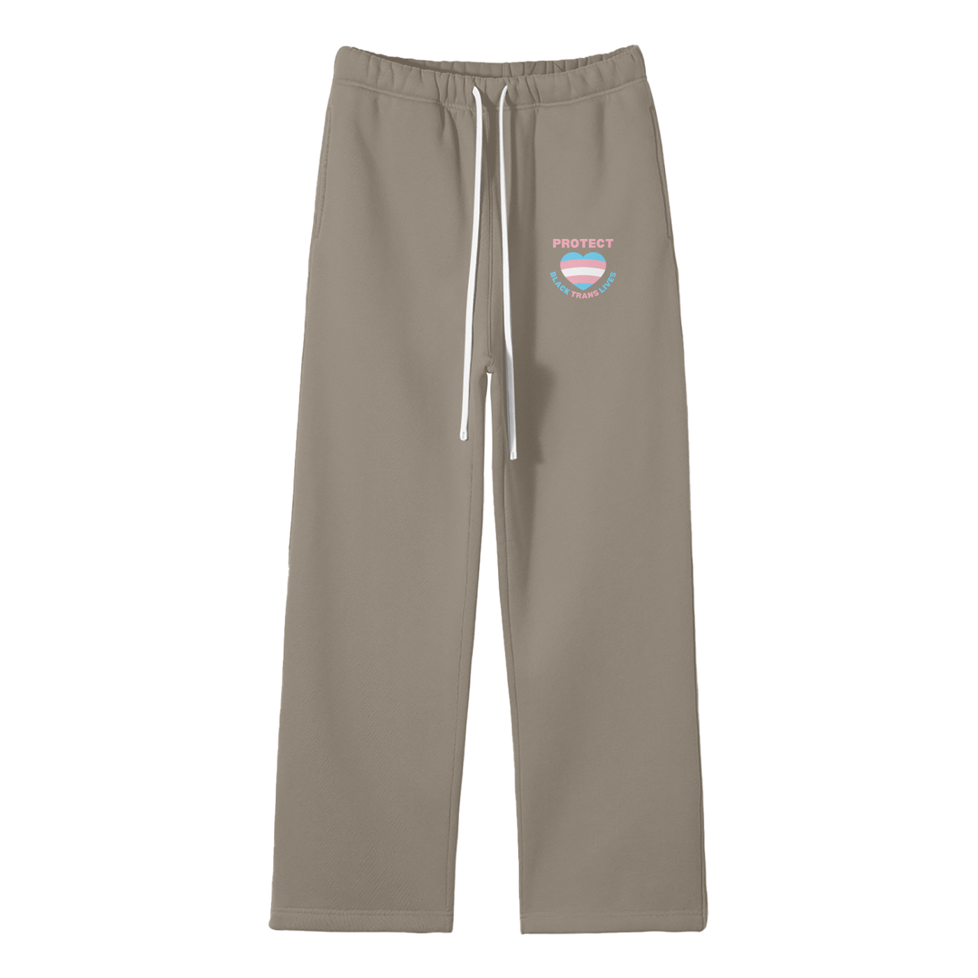 Protect Black Trans Lives Streetwear Fleece Straight Leg Pants