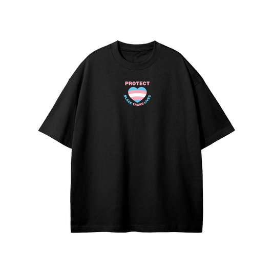 Protect Black Trans Lives Streetwear Heavyweight Loose Fit T-Shirt
