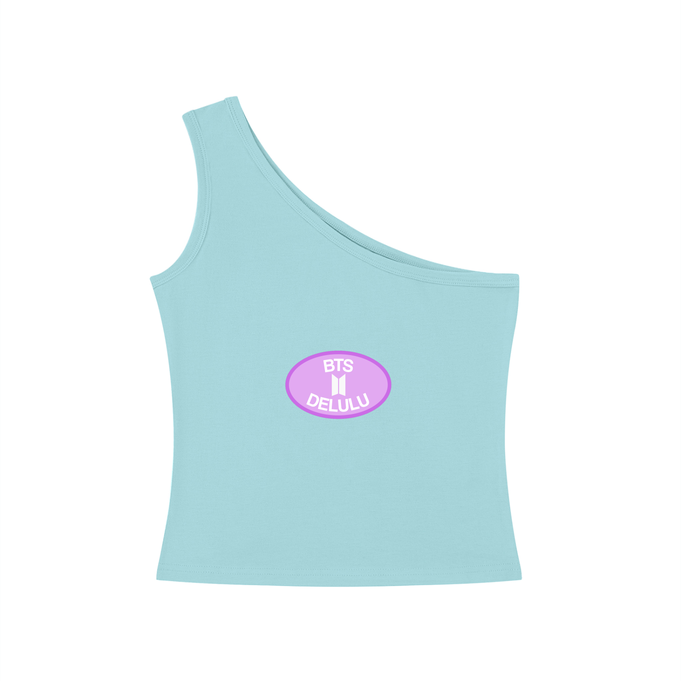 BTS Delulu One-Shoulder Crop T Shirt