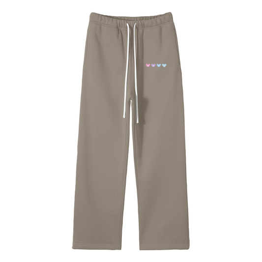 Hope (Heart) Streetwear Fleece Straight Leg Pants