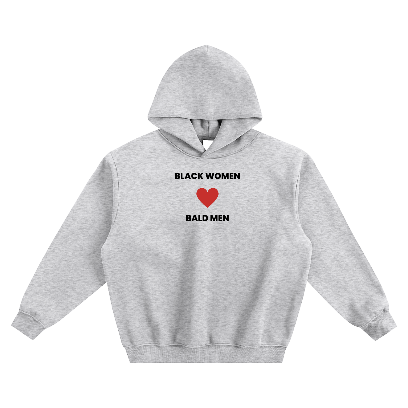 Black Women Love Bald Men Fleeced Boxy Hoodie