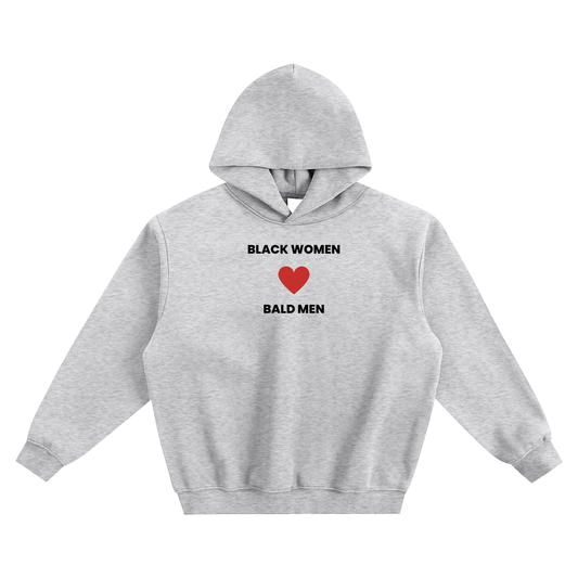 Black Women Love Bald Men Fleeced Boxy Hoodie
