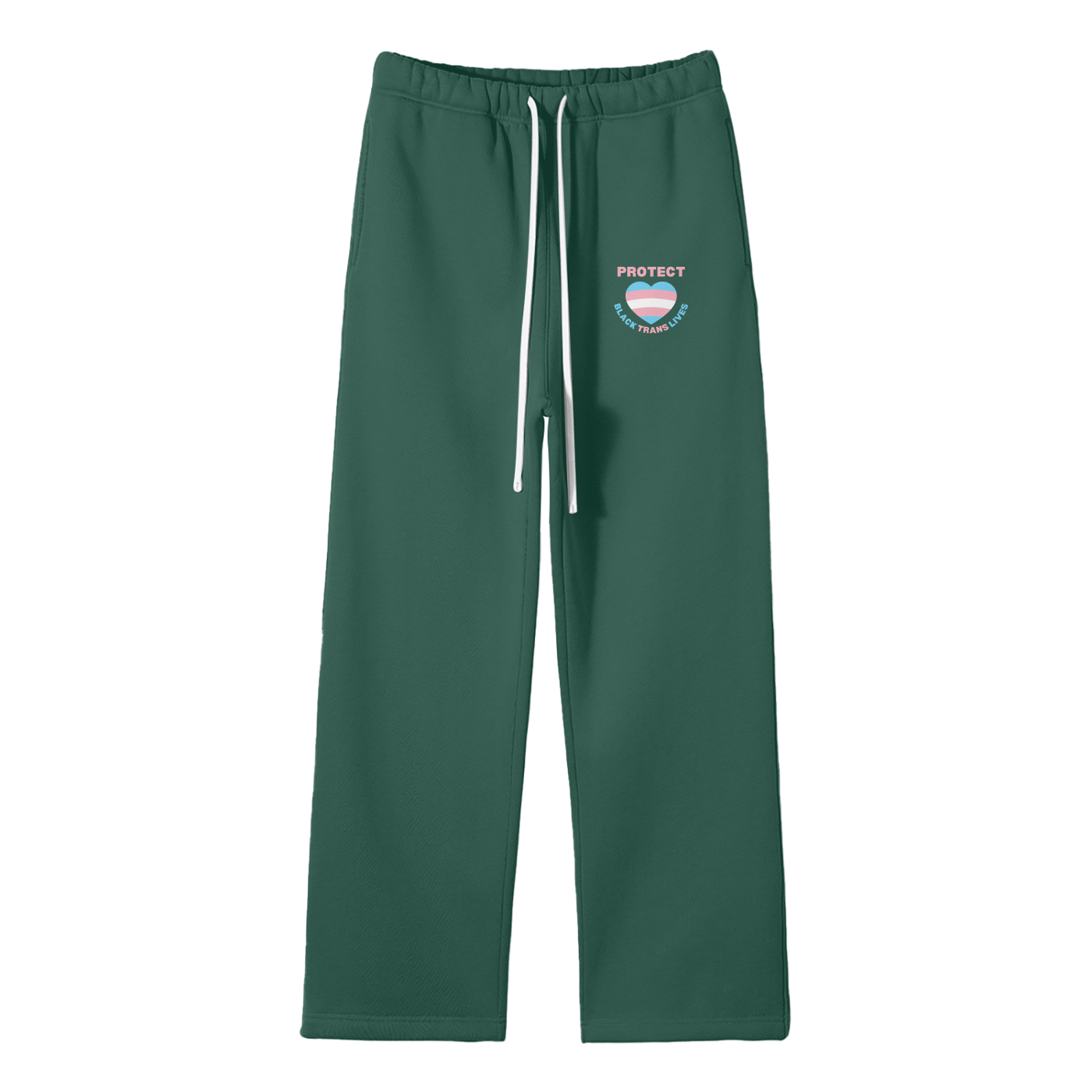 Protect Black Trans Lives Streetwear Fleece Straight Leg Pants