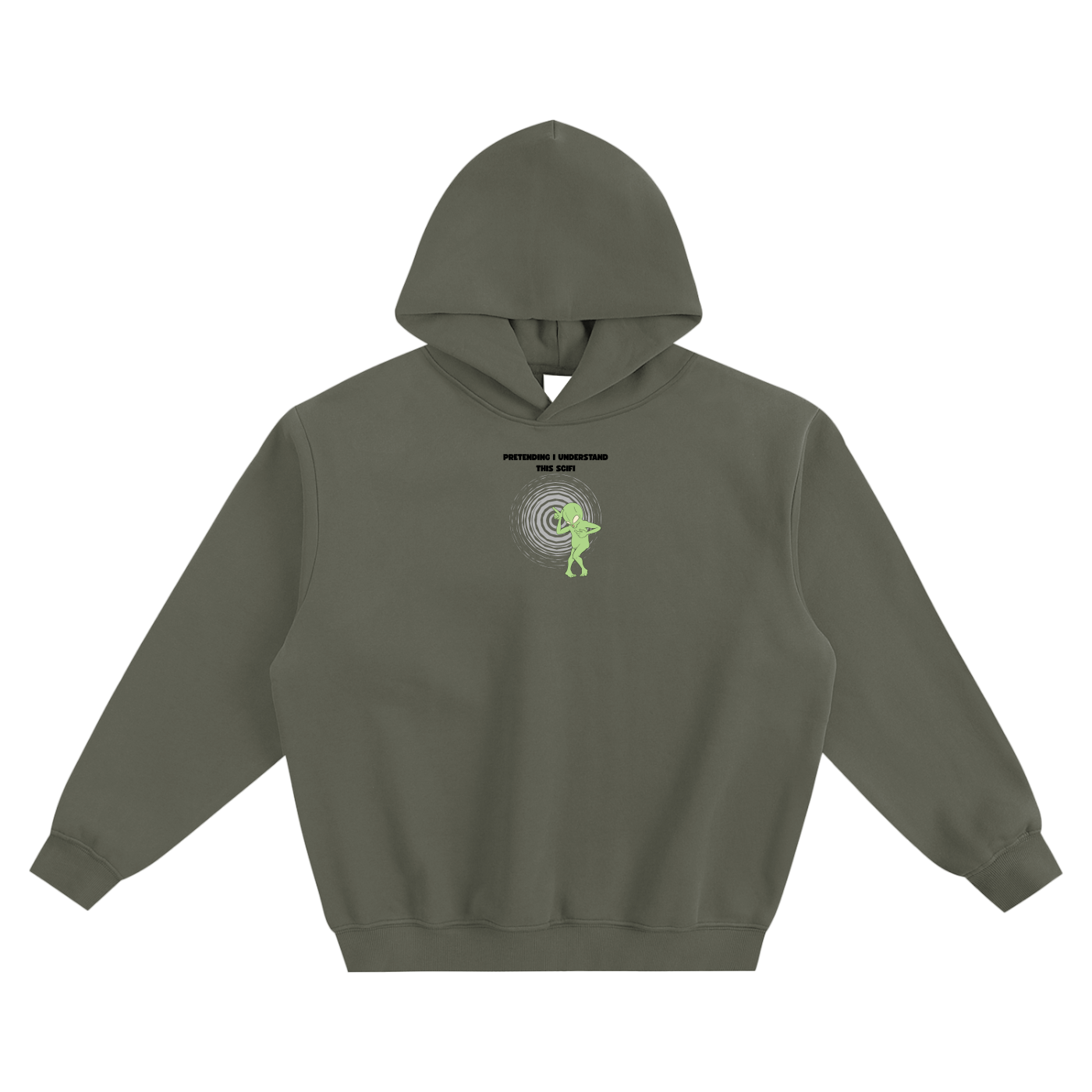 Pretending I Understand This Scifi (Alien) Fleeced Boxy Hoodie