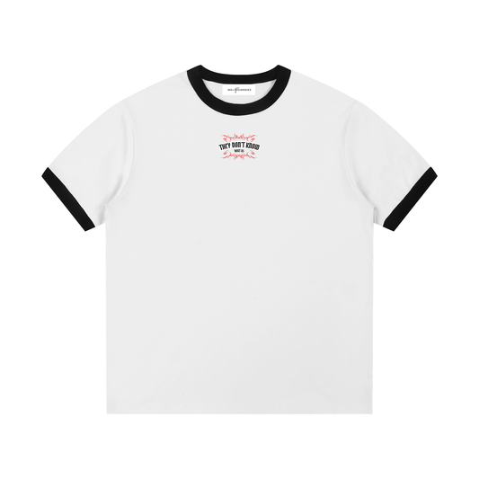 They Don't Know 'Bout Us Contrast Edge Ribbed Crewneck T-Shirt