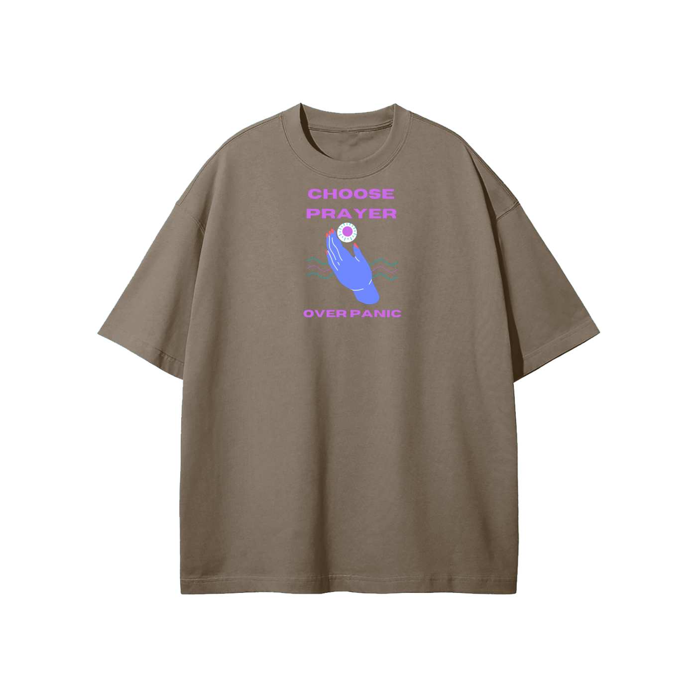 Choose Prayer Over Panic Streetwear Heavyweight Loose Fit T-Shirt