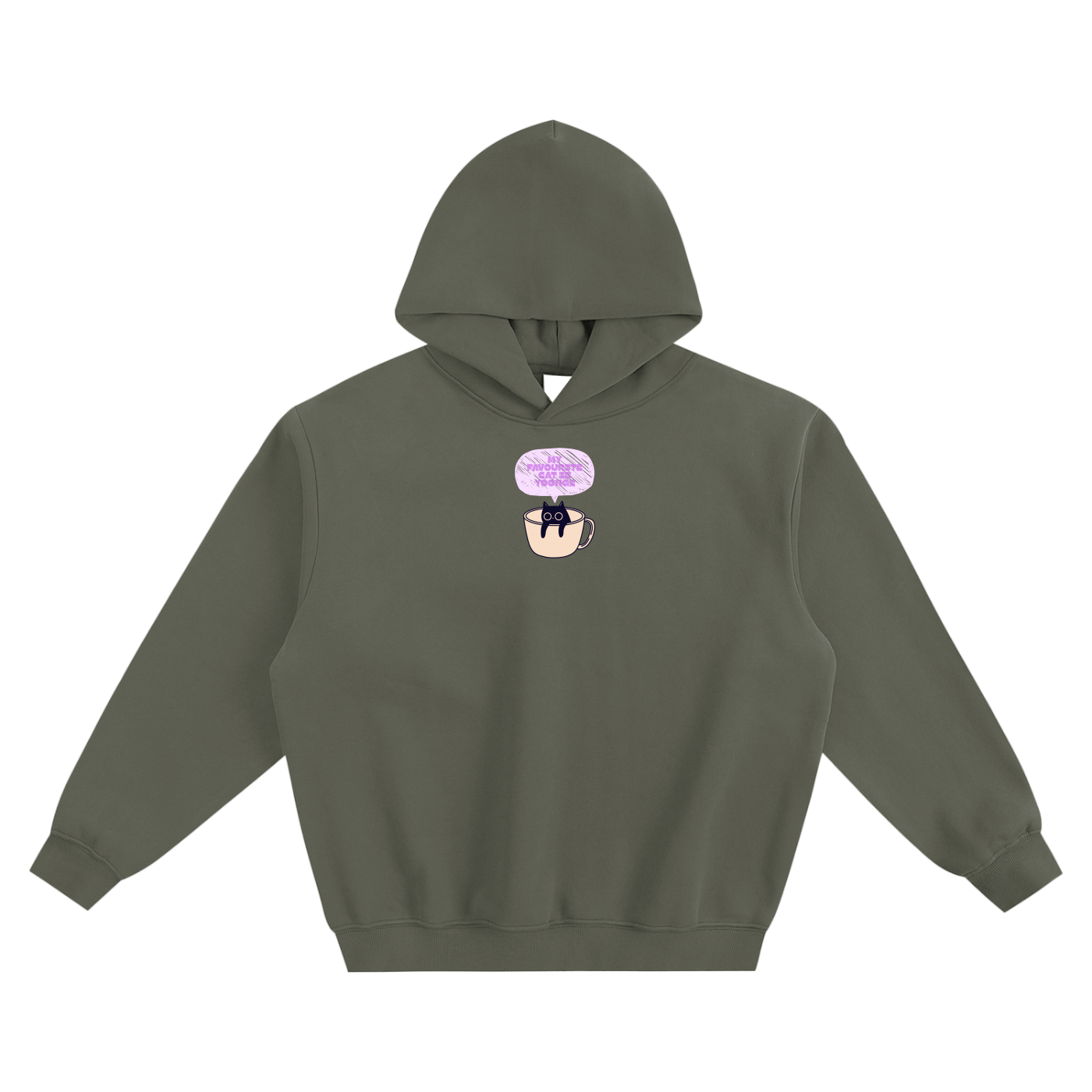 My Favourite Cat Is Yoongi Fleeced Boxy Hoodie