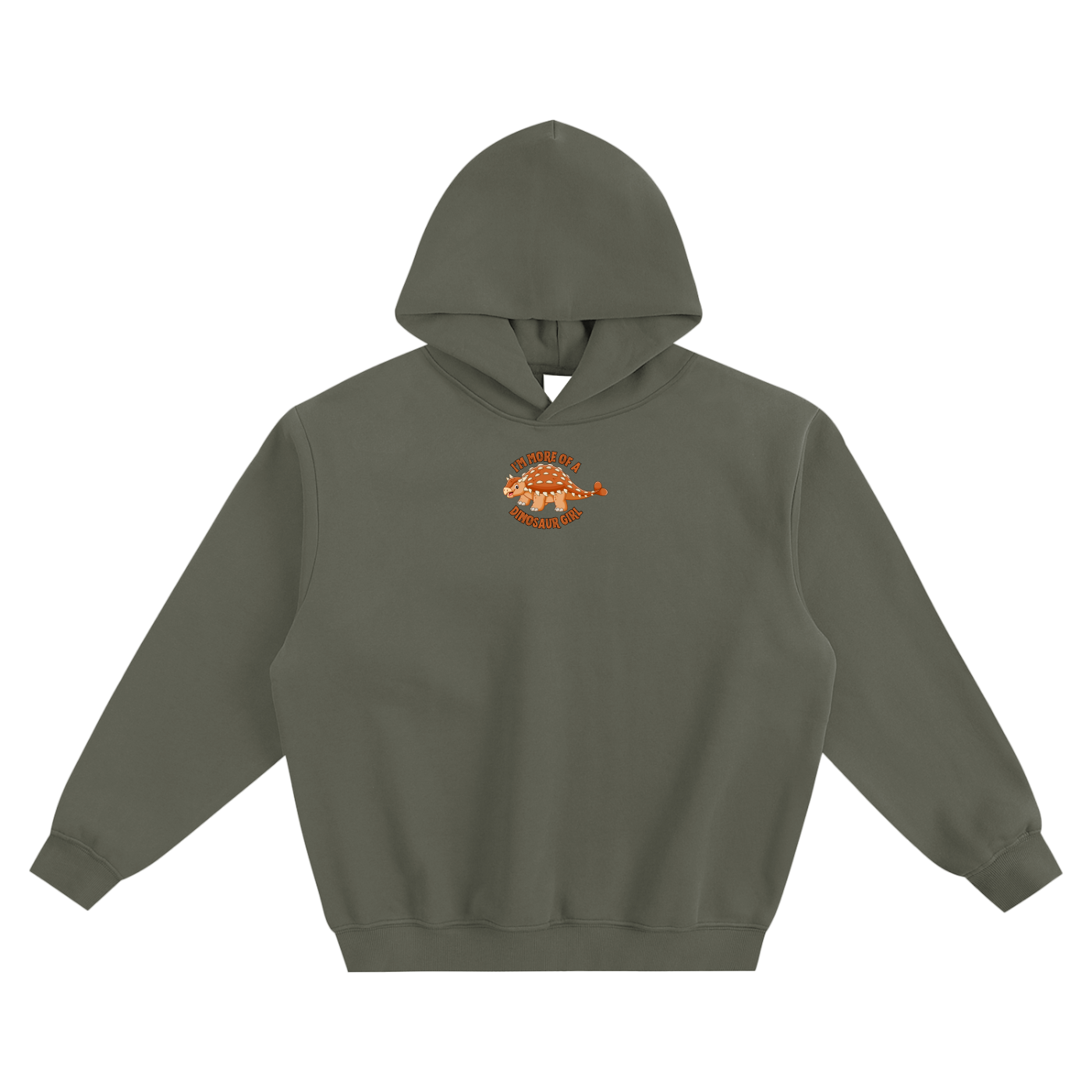 I'm More Of A Dinosaur Girl (Bumpy) Fleeced Boxy Hoodie