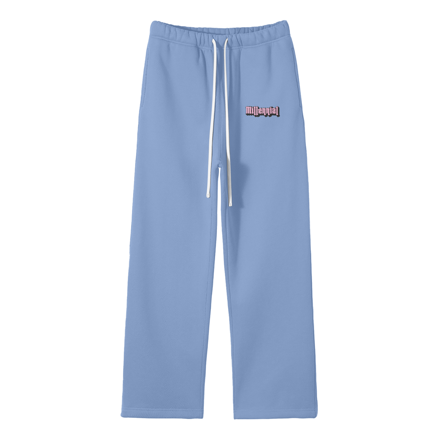 Millennial Streetwear Fleece Straight Leg Pants