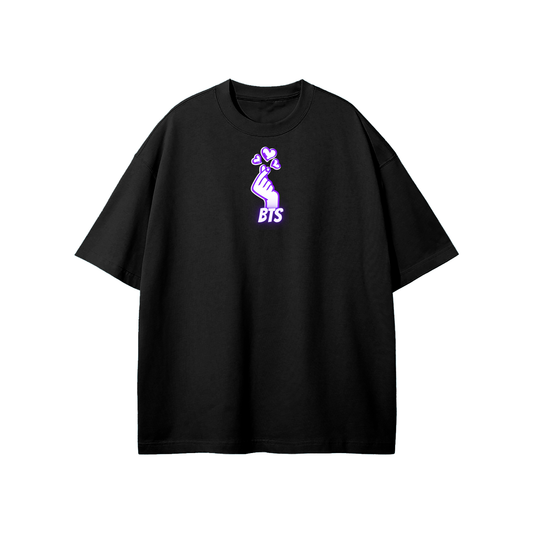 BTS Hand Heart Streetwear Heavyweight Loose Fit T-Shirt