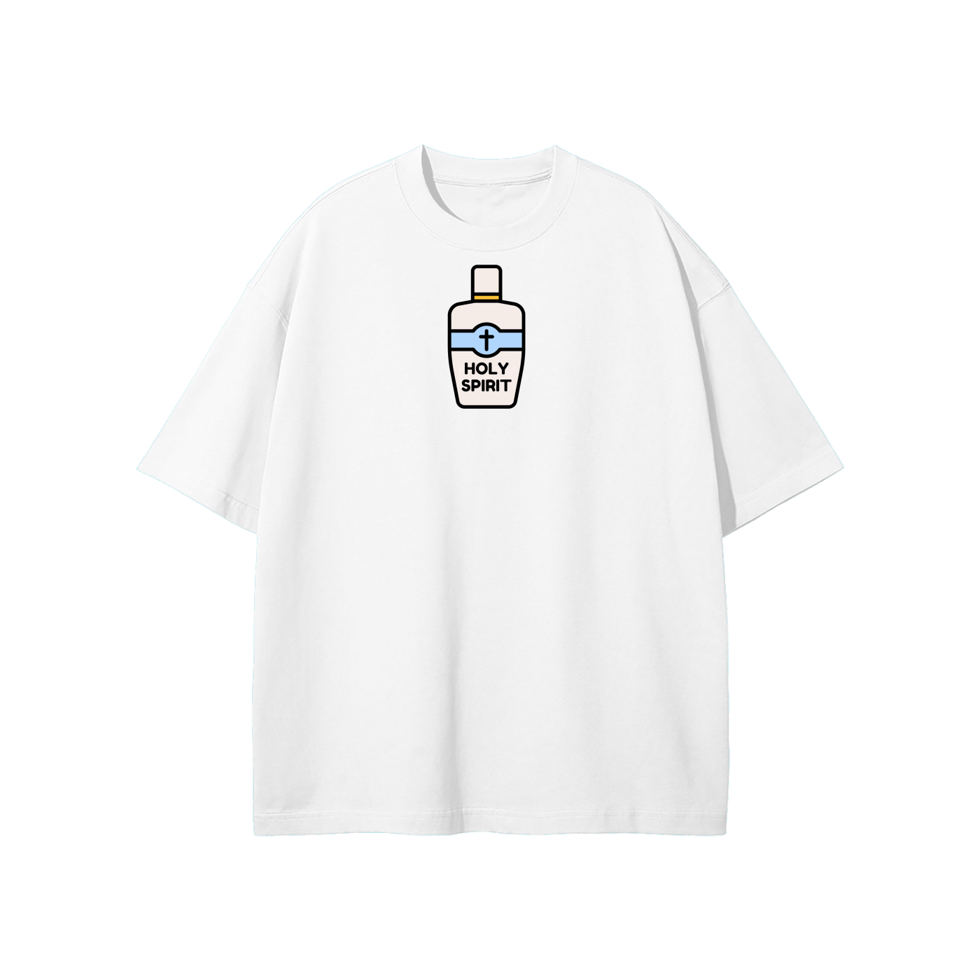 Holy Spirit (Bottle) Streetwear Heavyweight Loose Fit T-Shirt