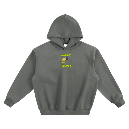 Burnt Out Fleeced Boxy Hoodie