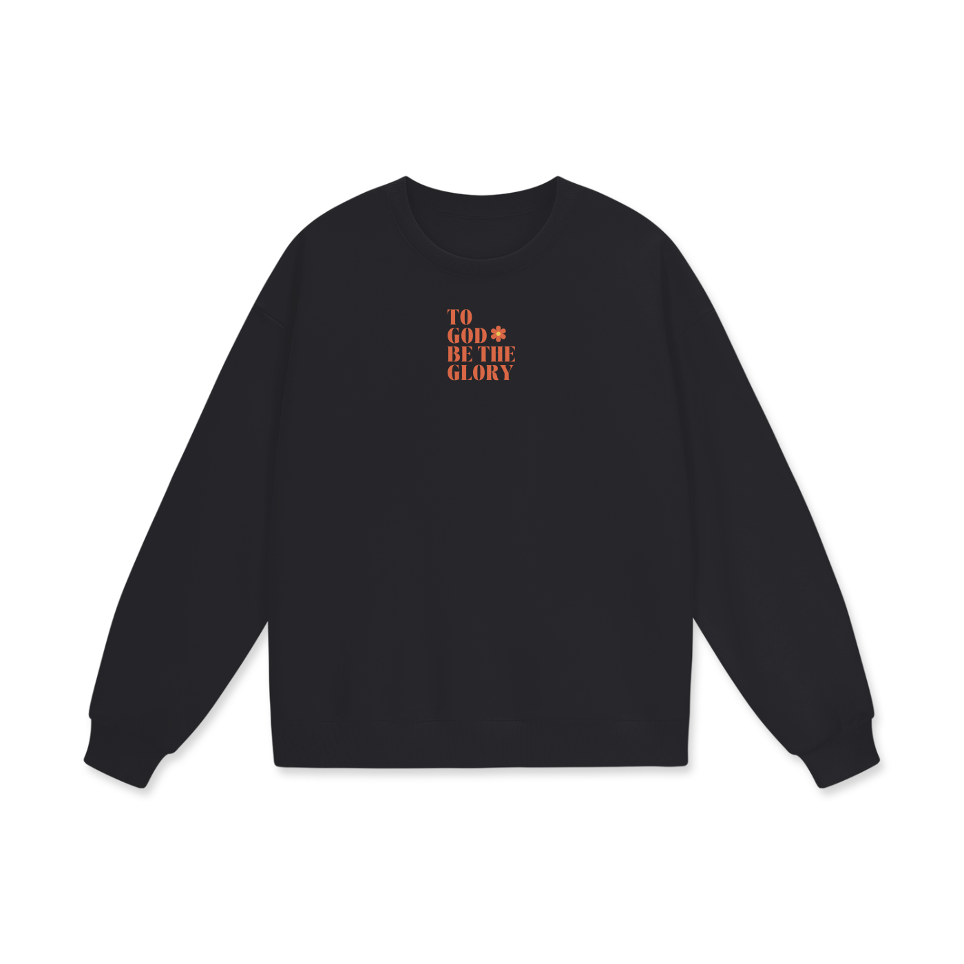 To God Be The Glory Heavyweight Drop Shoulder Oversized Fleece Sweatshirt