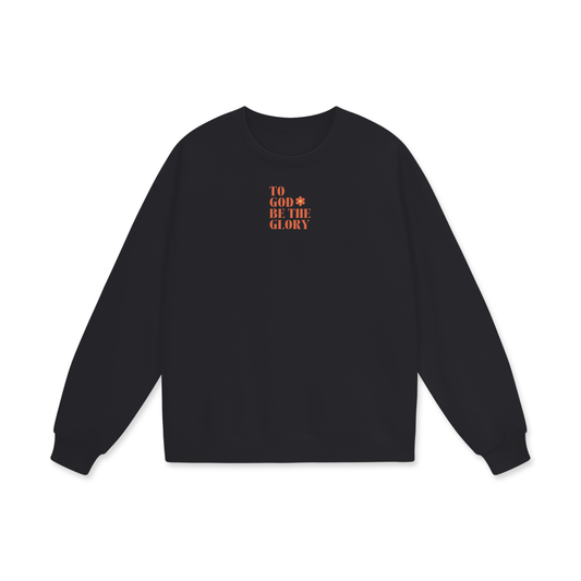 To God Be The Glory Heavyweight Drop Shoulder Oversized Fleece Sweatshirt
