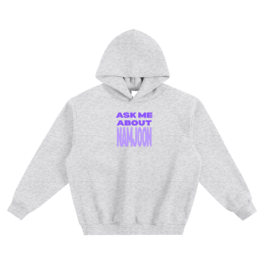 Ask Me About Namjoon Fleeced Boxy Hoodie