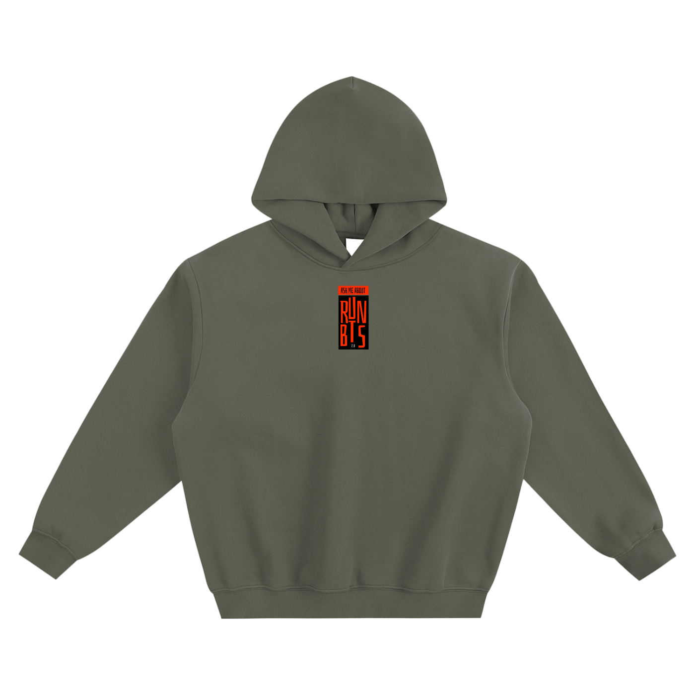 Ask Me About Run BTS 2.0 Fleeced Boxy Hoodie
