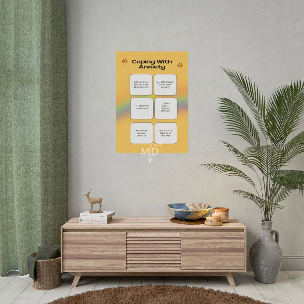 Coping With Anxiety Poster 23.4’’ x 33.1’’ (Vertical) / Matte Poster