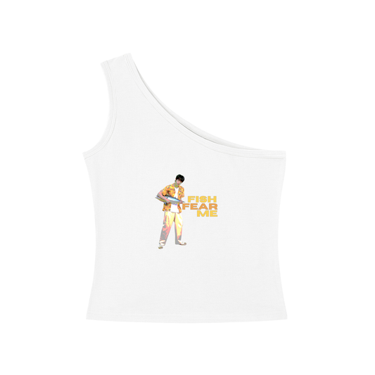 Fish Fear Me (Jin) One-Shoulder Crop T-Shirt