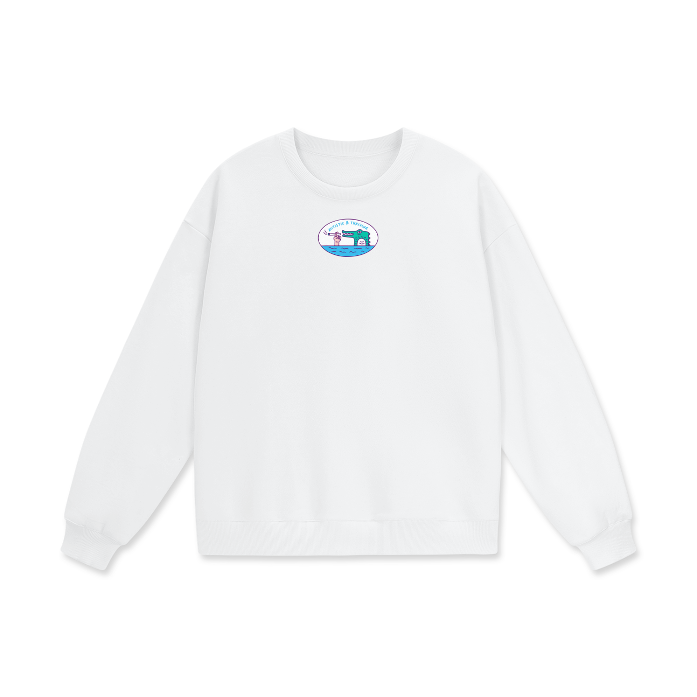 Autistic & Thriving Heavyweight Drop Shoulder Oversized Fleece Sweatshirt