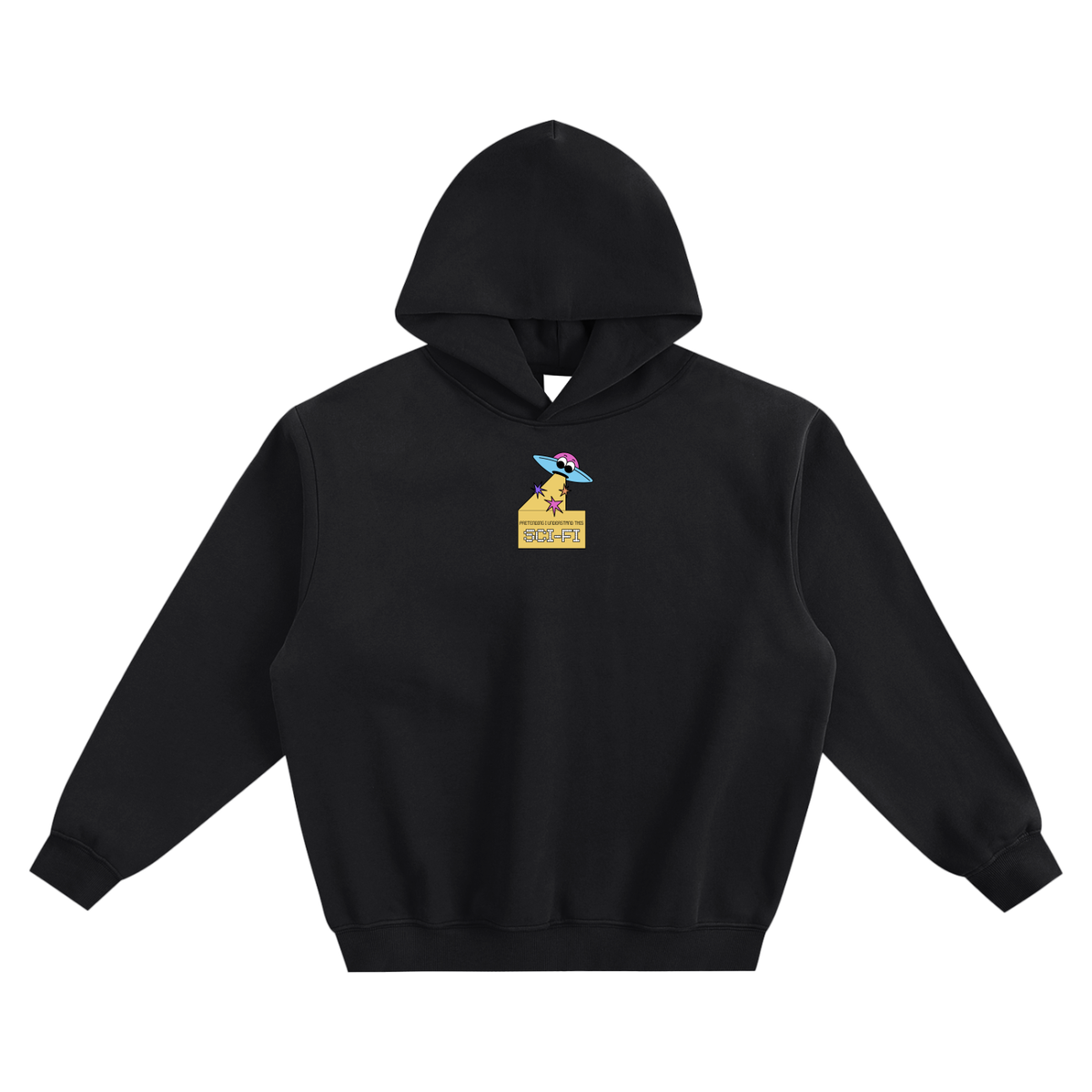 Pretending I Understand This Scifi (UFO) Fleeced Boxy Hoodie