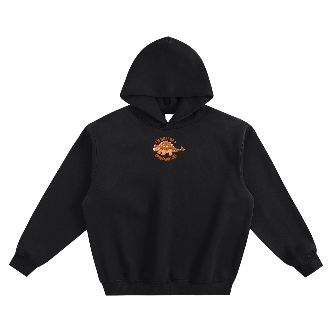 I'm More Of A Dinosaur Girl (Bumpy) Fleeced Boxy Hoodie