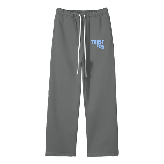 Trust God Streetwear Fleece Straight Leg Pants