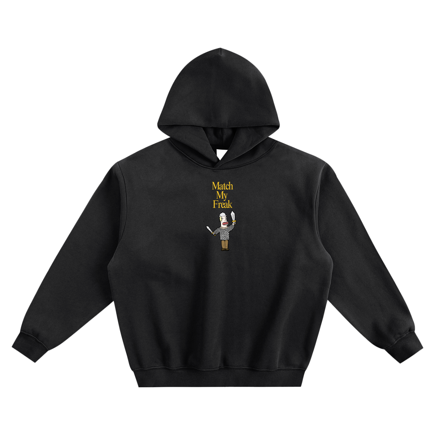 Match My Freak (Sword) Fleeced Boxy Hoodie