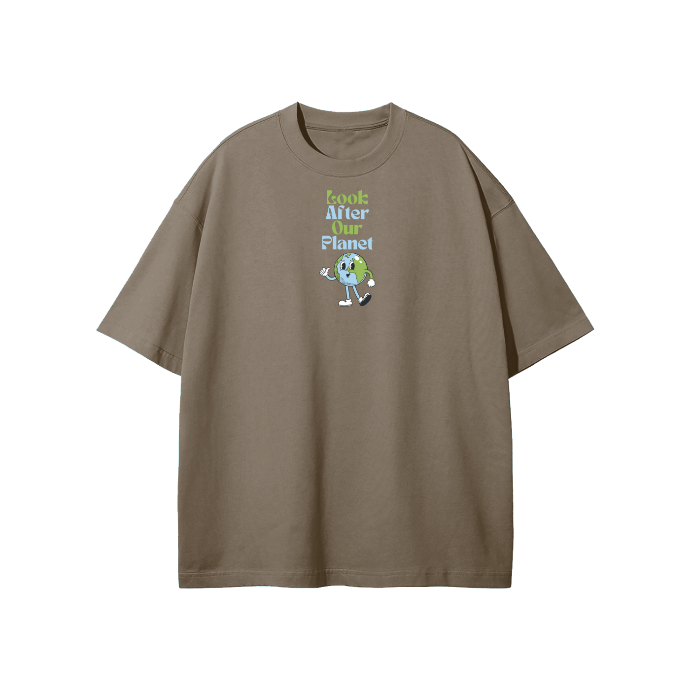 Look After Our Planet Streetwear Heavyweight Loose Fit T-Shirt