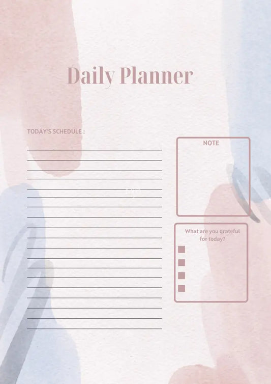 Daily Planner Blank (1) Poster Poster