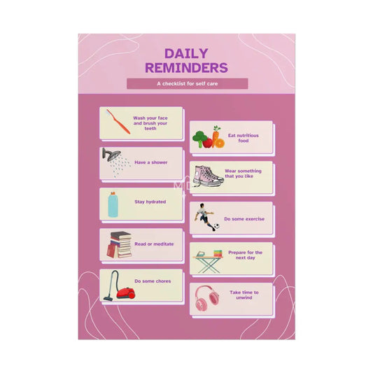 Daily Reminders Poster Poster