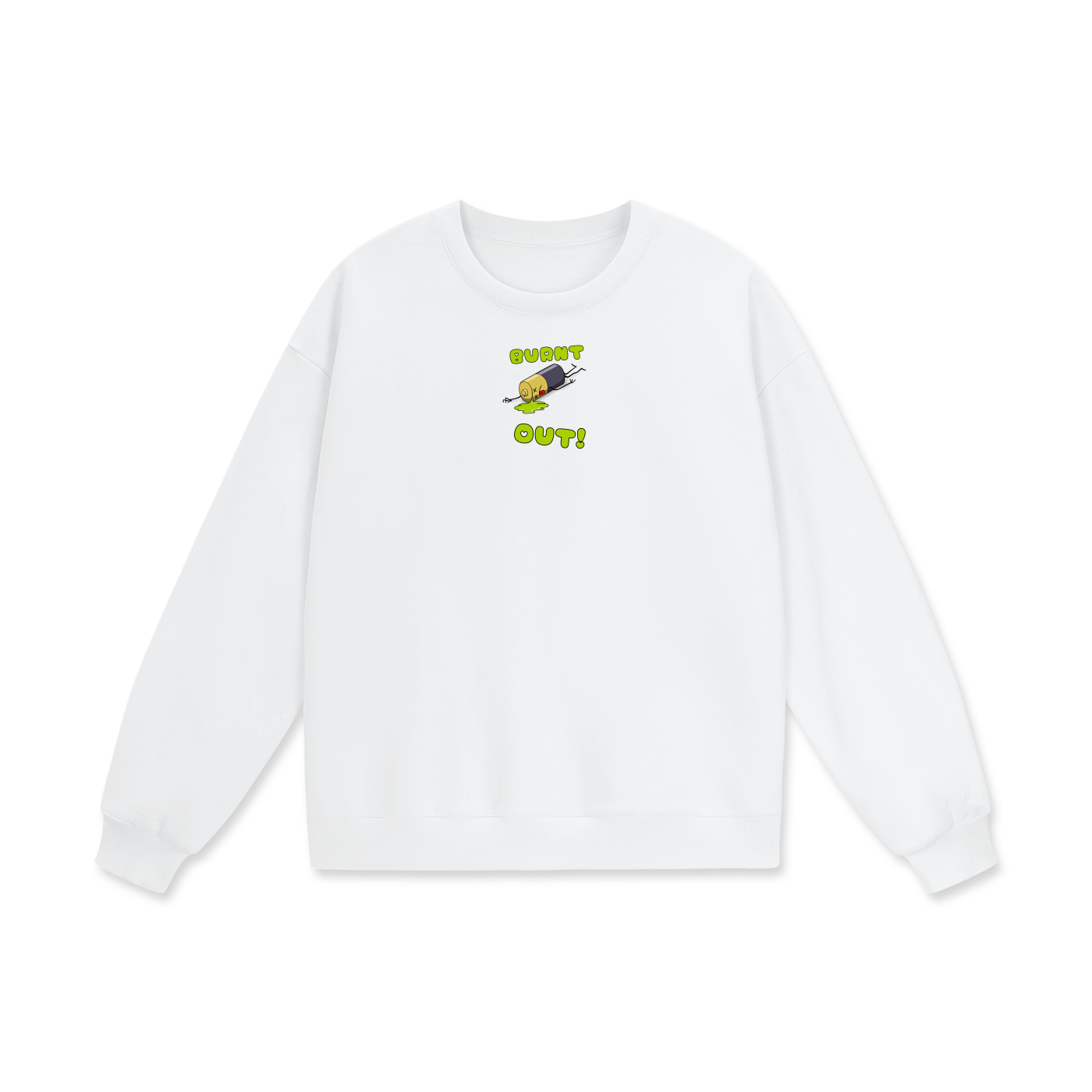 Burnt Out Heavyweight Drop Shoulder Oversized Fleece Sweatshirt