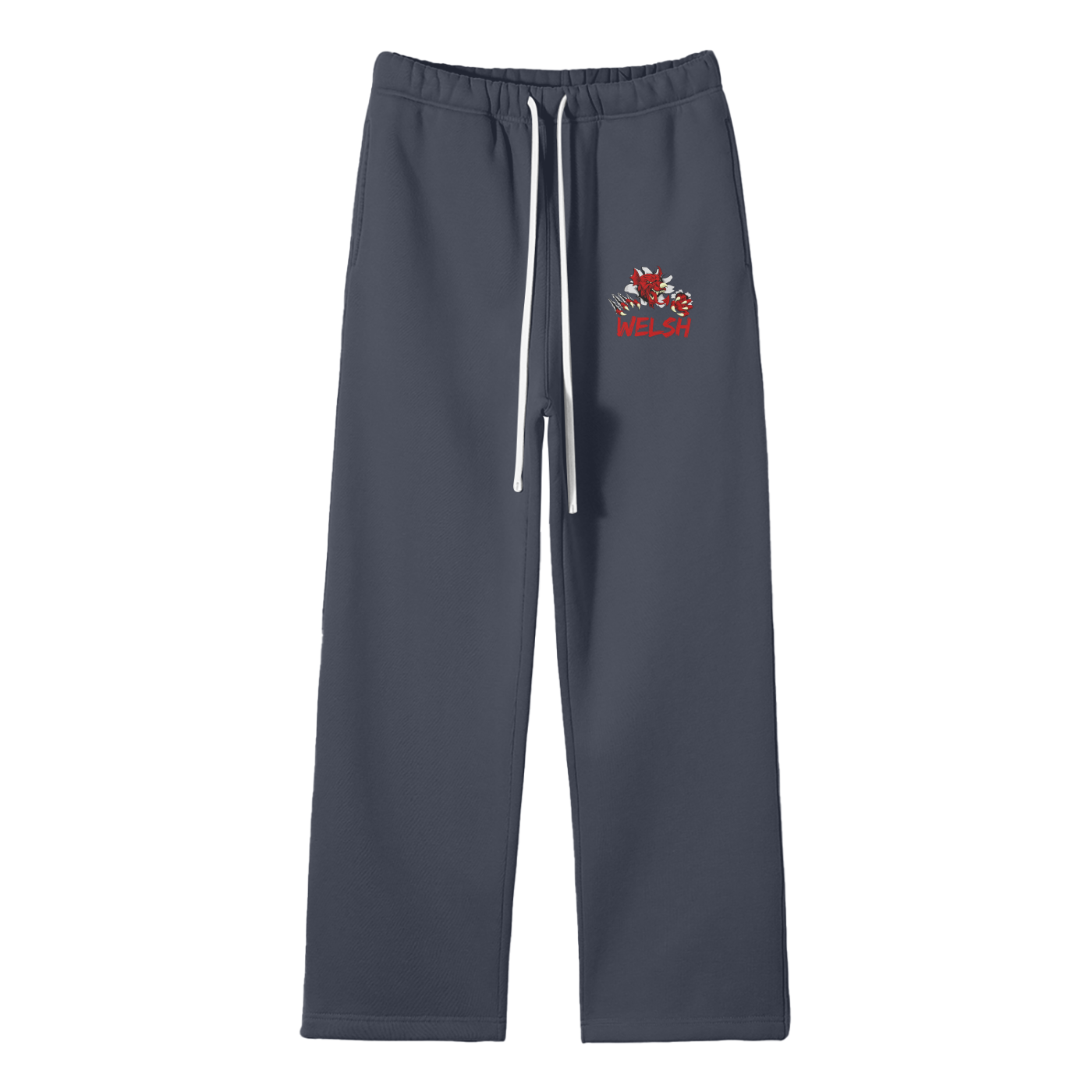 Welsh Streetwear Fleece Straight Leg Pants