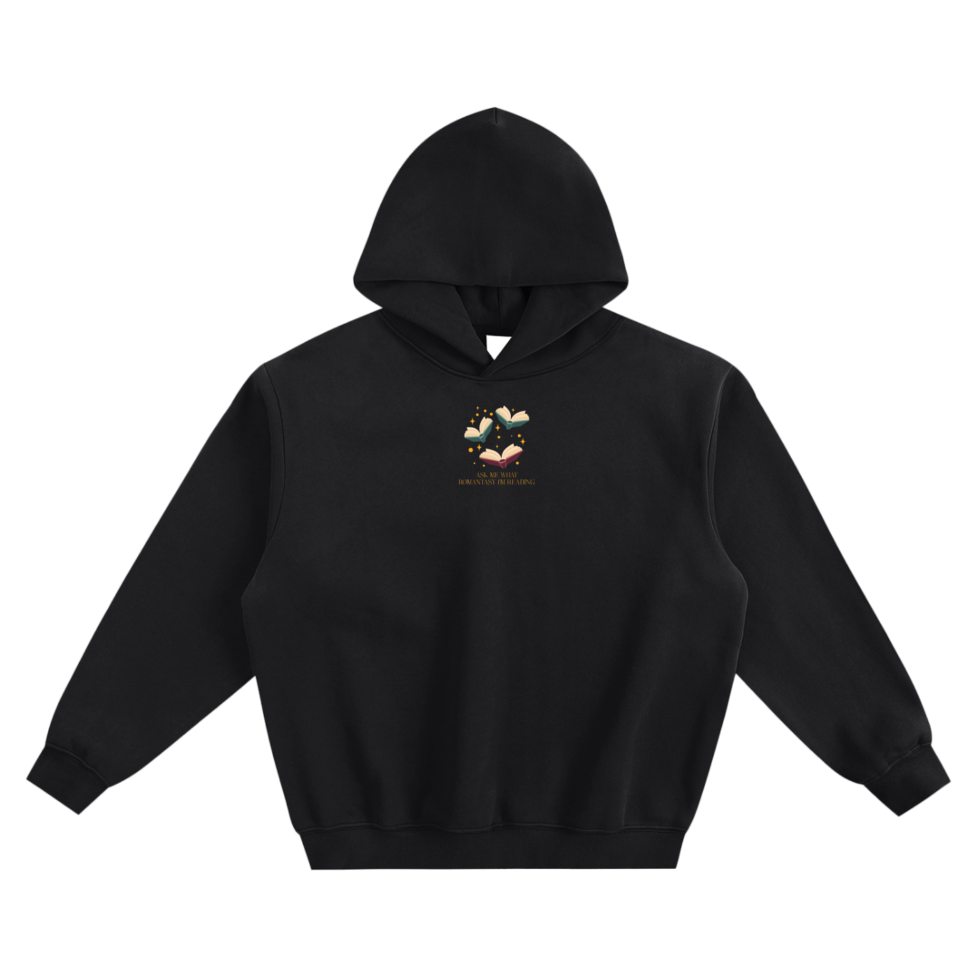 Ask Me What Romantasy I'm Reading Fleeced Boxy Hoodie