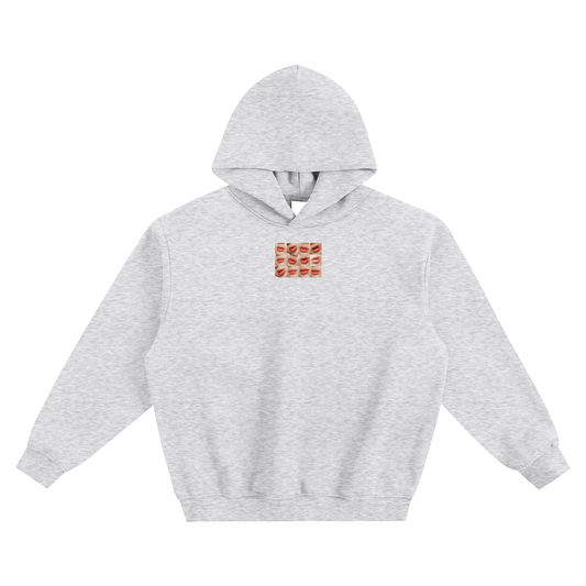 Jin's Lips Fleeced Boxy Hoodie