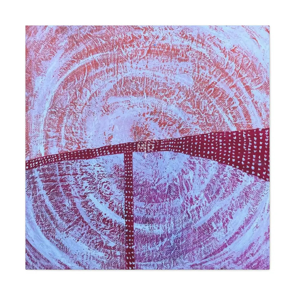 Dot Work Orange Matte Canvas 36’’ x 36’’ / 1.25’’ Canvas