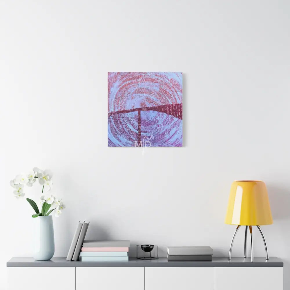 Dot Work Orange Matte Canvas Canvas